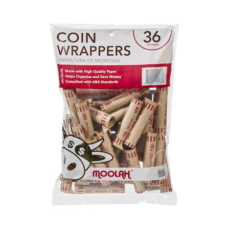 Moolah 36 Count Preformed Penny Coin Wrappers 729001
